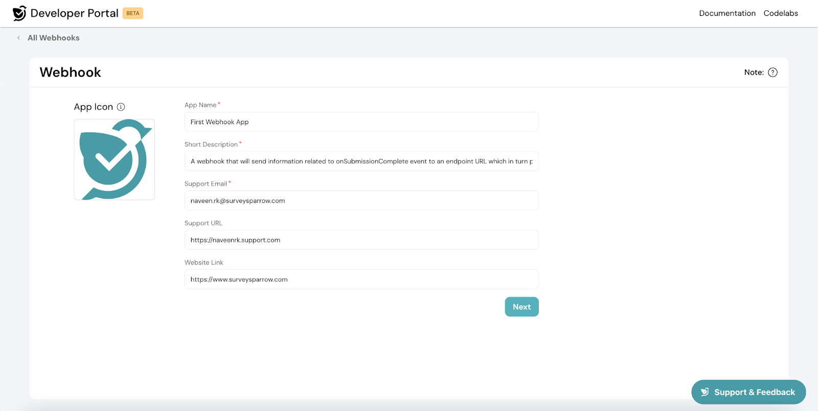 Webhook Creation